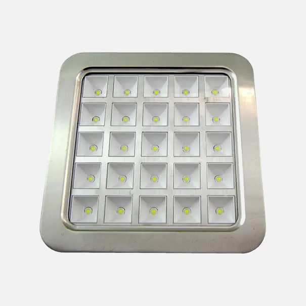 Downlight Cuad. Amon Led 16w Niquel 6500k 18x18 Cm corte 15,5x15,5 Cm