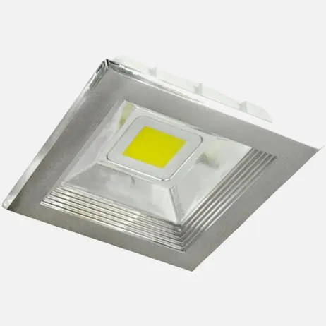 Downlight Cuad. Poseidon Led 20w 2000lm Niquel 19x19x8 6500k