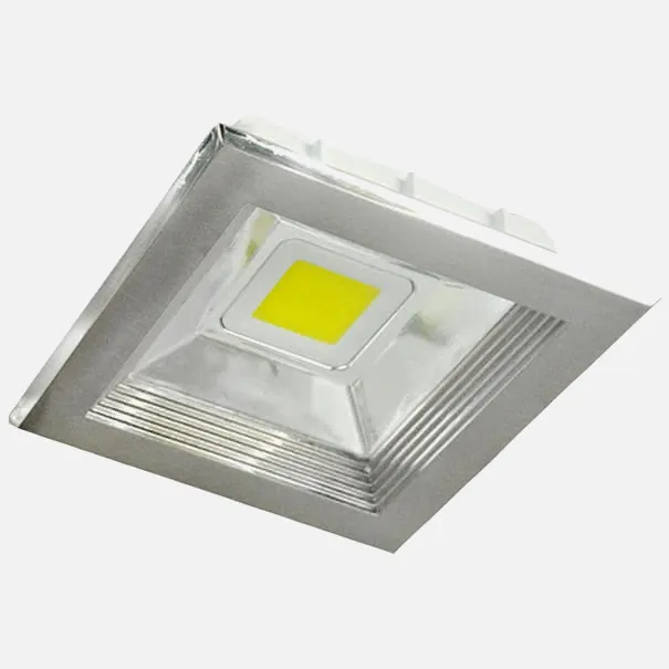 Downlight Cuad. Poseidon Led 20w 2000lm Niquel 19x