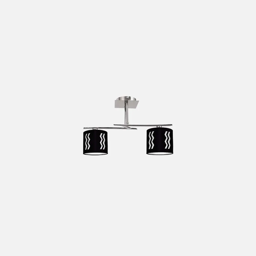 Lampara Serie Tahiti 2xe14 Negro  31x47