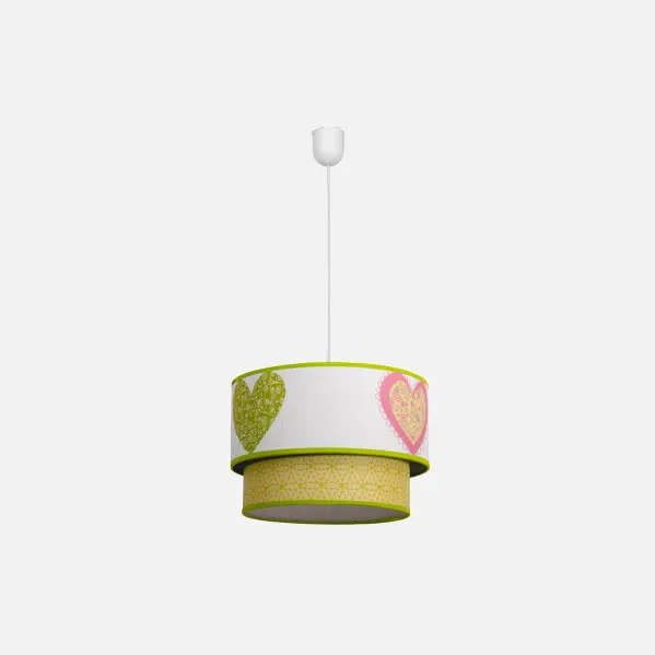 Pendant light Corazones Green 1xe27 Regx30d