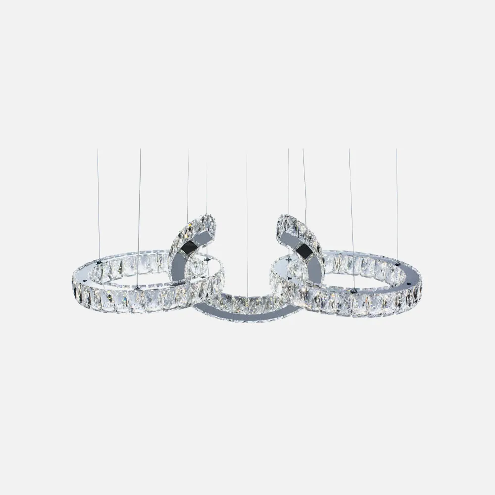 Colgante Serie Argon Cristal 3l 68w 2600 Lm 75x30
