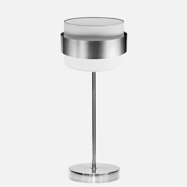 Sobremesa Bremen Cromo/blanco-plata 1xe14 39x16x16 Cm