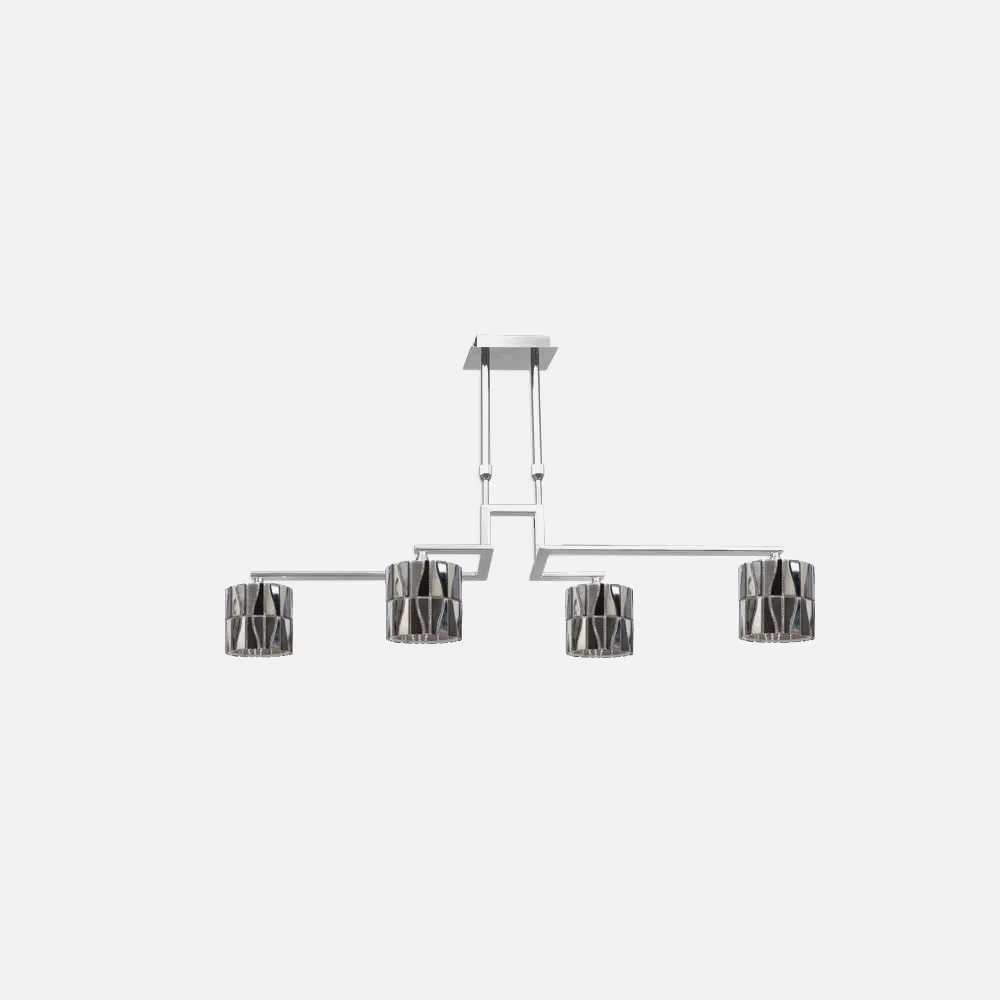 Lampara 4aa Serie Lugano Cromo 4xe14 Regx92