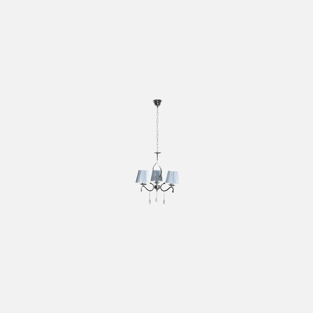 Lampara Serie Tenerife Cromo/blanca 3xe14 50x38