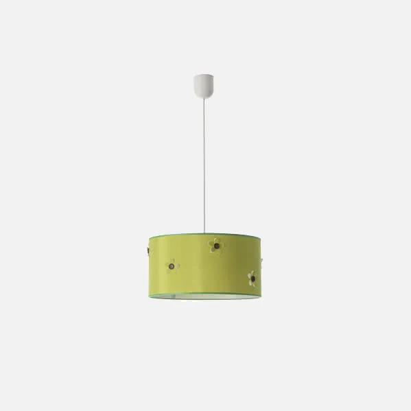 Pendant light Button Green 1xe27 Regx35d