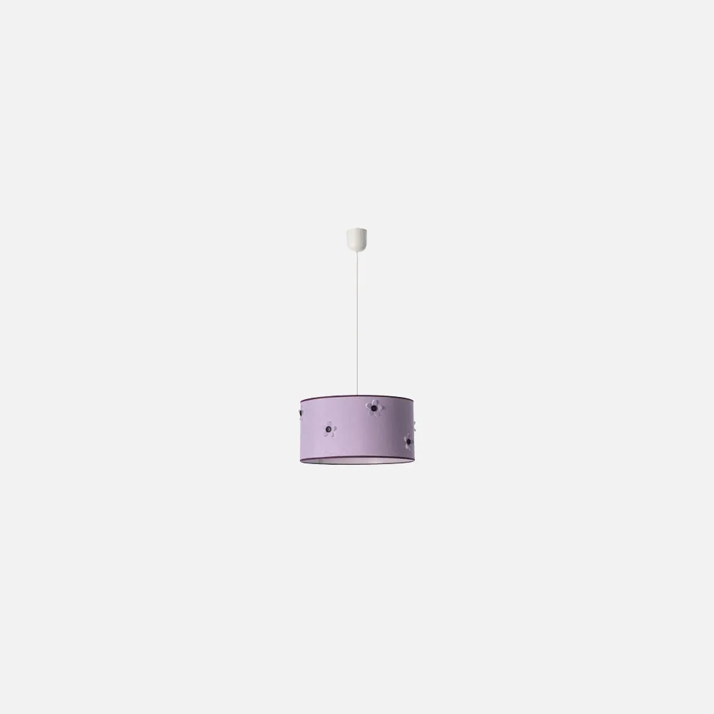 Colgante Serie Boton Lila 1xe27 Regx35d