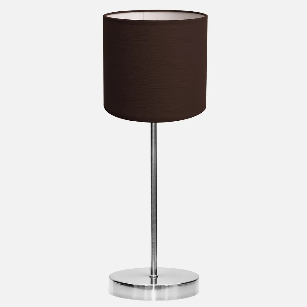 1.723/MARRON-ALTO - Lâmpada de mesa planetária Cromo/castanho 1xe14 (39x16)
