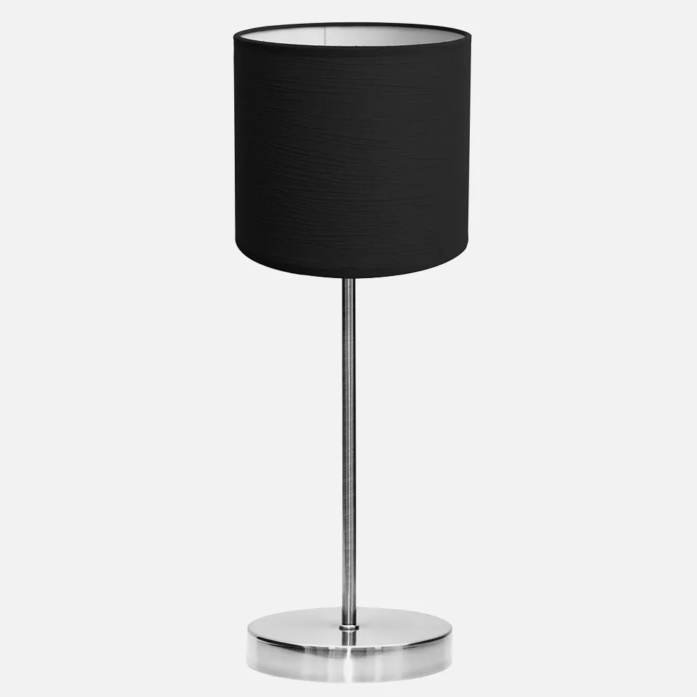 1.723/NEGRO-ALTO - Lâmpada de mesa planetária cromada/preto 1xe14 (39x16)