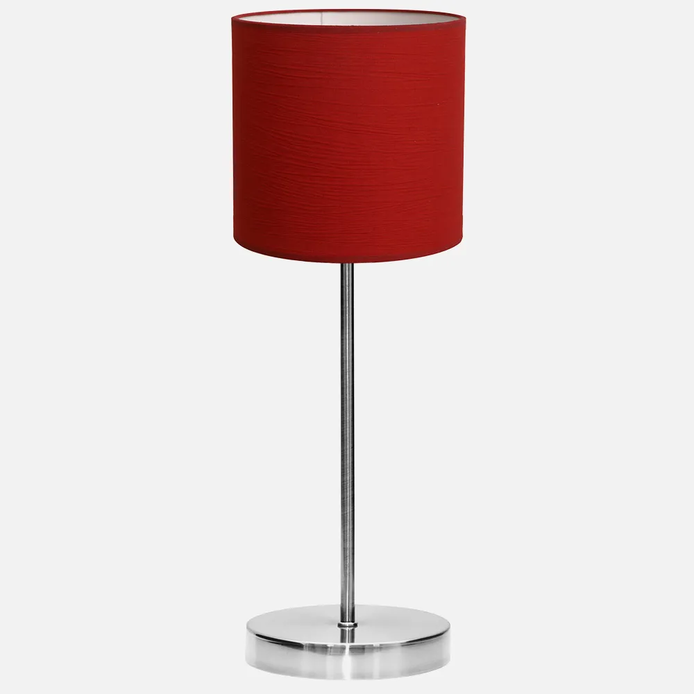 1.723/ROJO-ALTO - Lâmpada de mesa planetária cromada/vermelha 1xe14 (39x16)