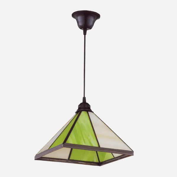 Pendente Pirâmide de Lanterna Pistachio 1x27 Regx27