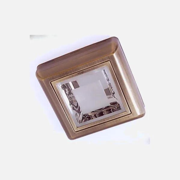 Downlight Surf. Square 2xe27 Leather 6x25x25 Cm