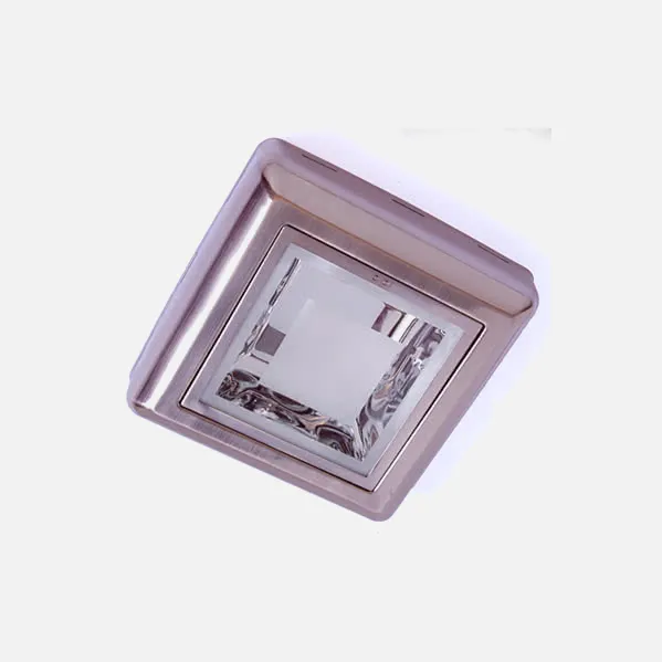Downlight Sup. quadrado 2xe27 Níquel 25x25 