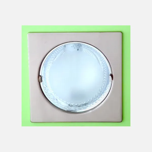 Downlight Empotrar 1xe27  9x18,8x18,8 Cm S/bom.cuadrad.niquel  Corte 17d