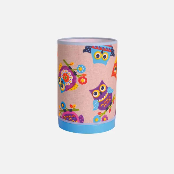 Sobremesa Serie Buhos Lila 1xe27 19x13d