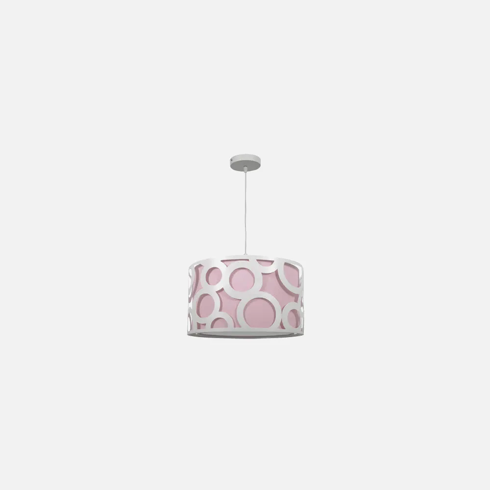 Colgante Orlando Rosa/blanco 1xe27 Regx30x30 Cm
