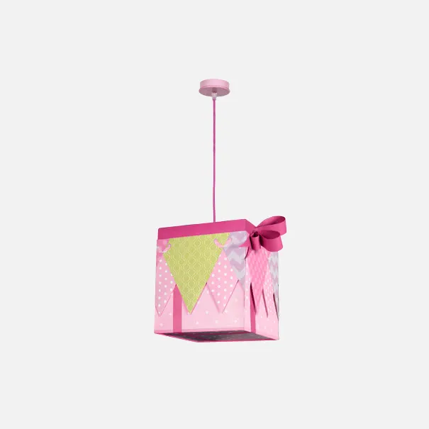 Colgante Grande Serie Regalo Rosa 1xe27 30x30x30
