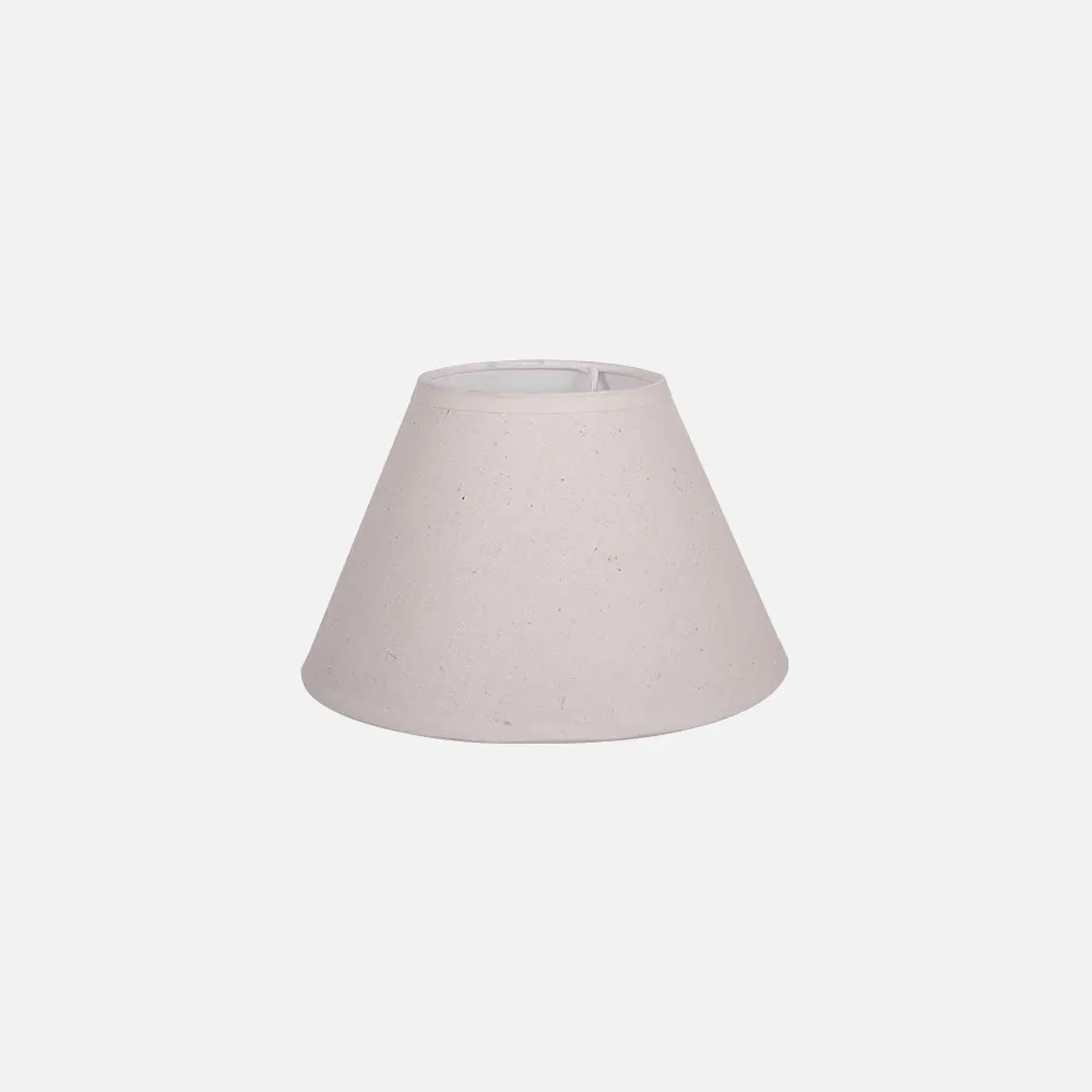 Pantalla Conica Lisa Serie Candela Pinza Beis (14x8x9.5)