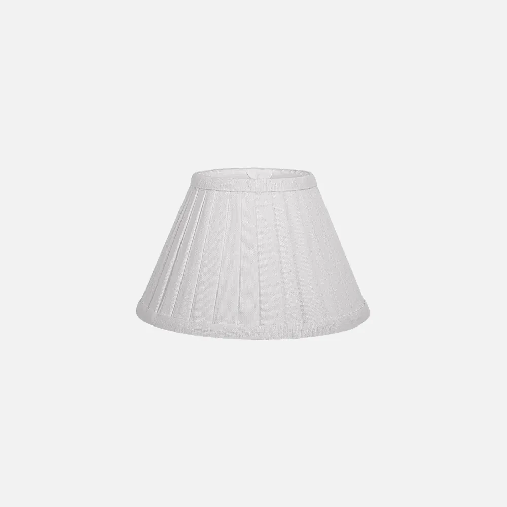 Pantalla Conica Plisada Serie Gracia Pinza Beis (14x8x9.5)