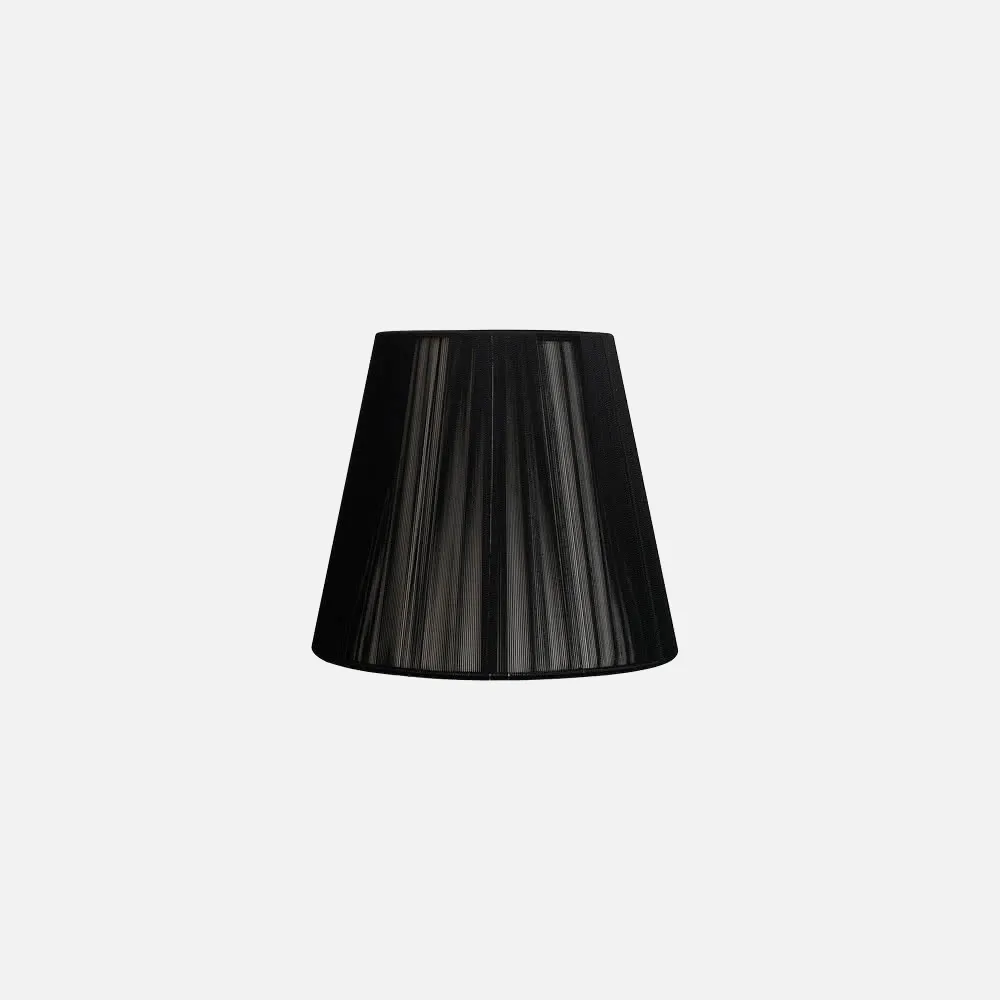 Pantalla Conica Hilo Serie Indira Pinza Negra (14x8x9.5)