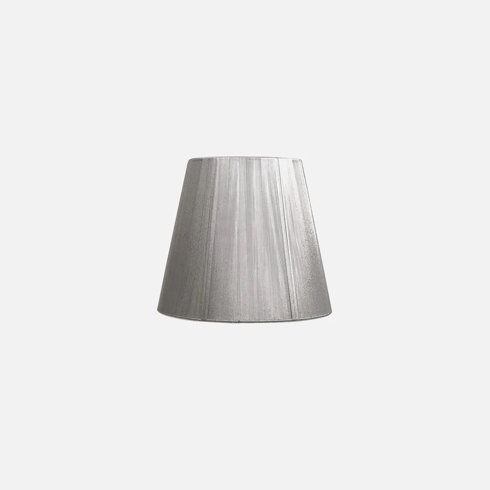 Pantalla Conica Hilo Serie Indira E27 Plata (25x11x16)
