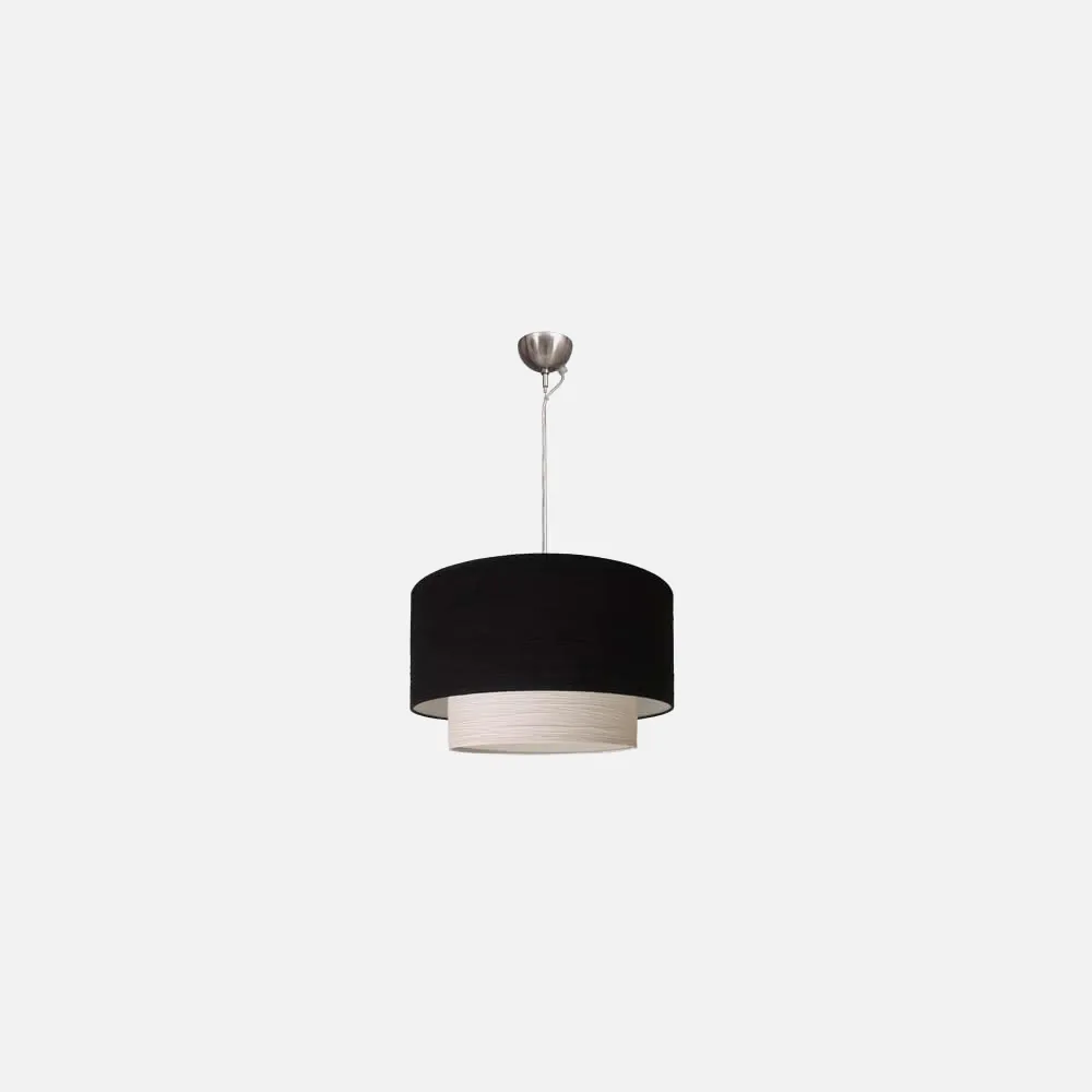 Colgante Planetario Doble Cilind Negro/bl 2xe27 (regx35)