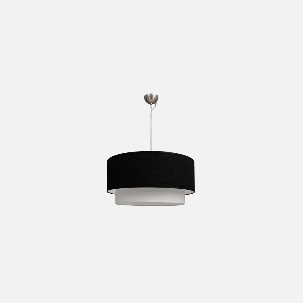 Colgante Planetario Doble Cilind Negro/bl 2xe27 (regx50)