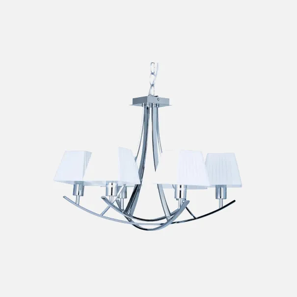 Lampara Serie Indiana Blanco/cromo 6xe14 48x70d