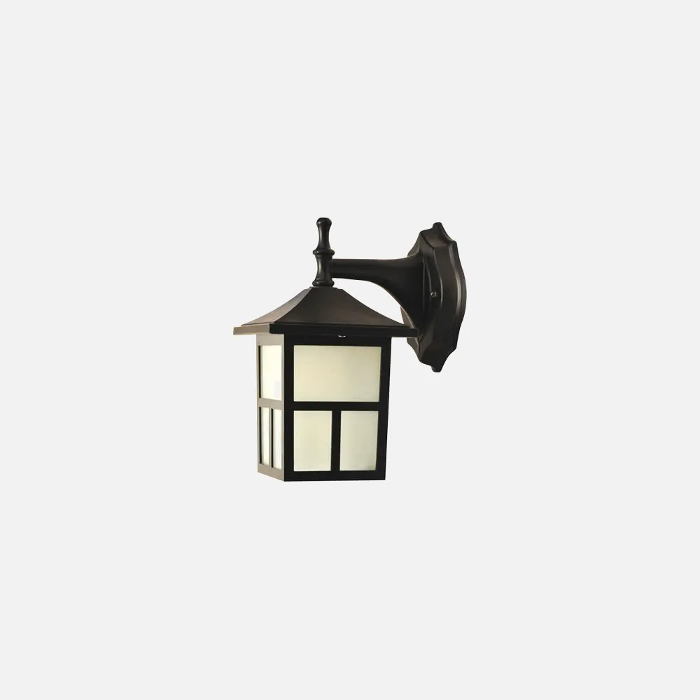 Aplique Exterior5w 6000k Sara Negro  Sensor Luz 420lm 20x14x16 Cm