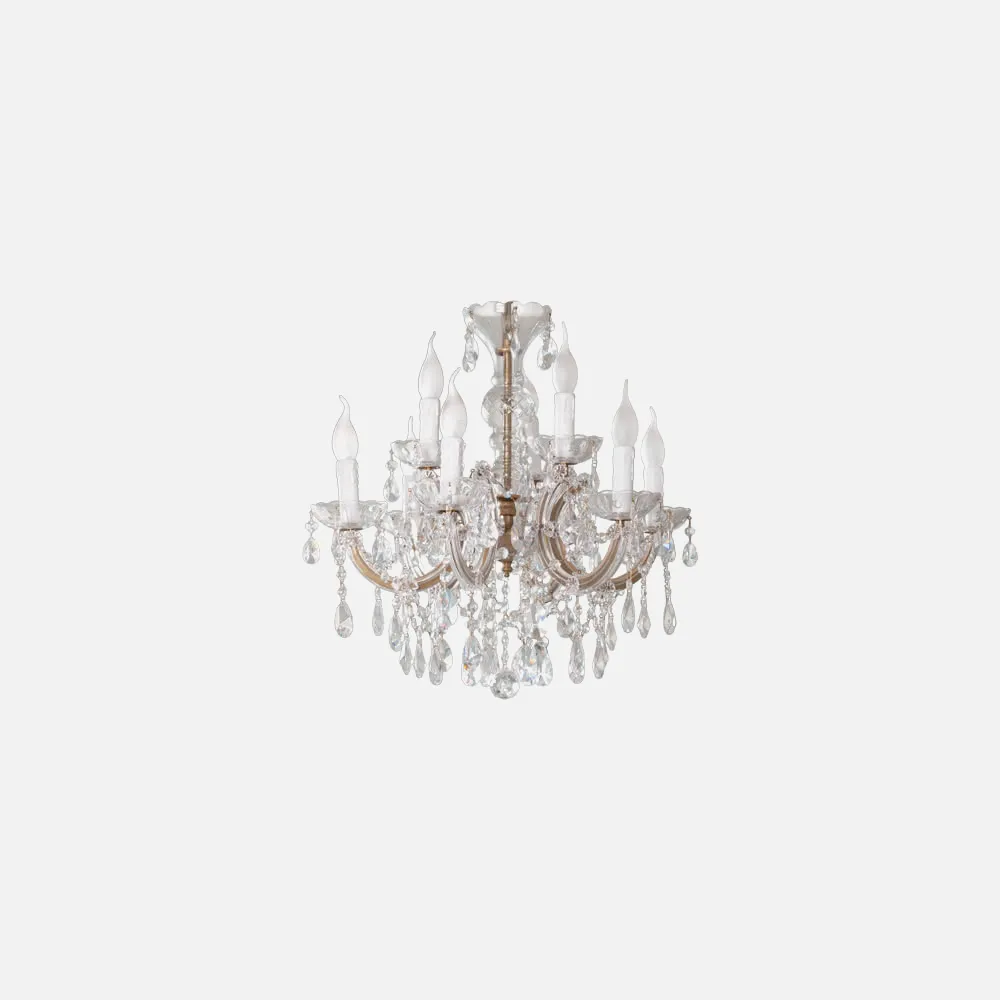 Lampara Maria Teresa Serie Moscu Oro 9xe14 48x55