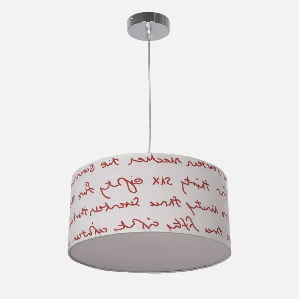Pendant light Letters White/red 2xe27 Regx35d