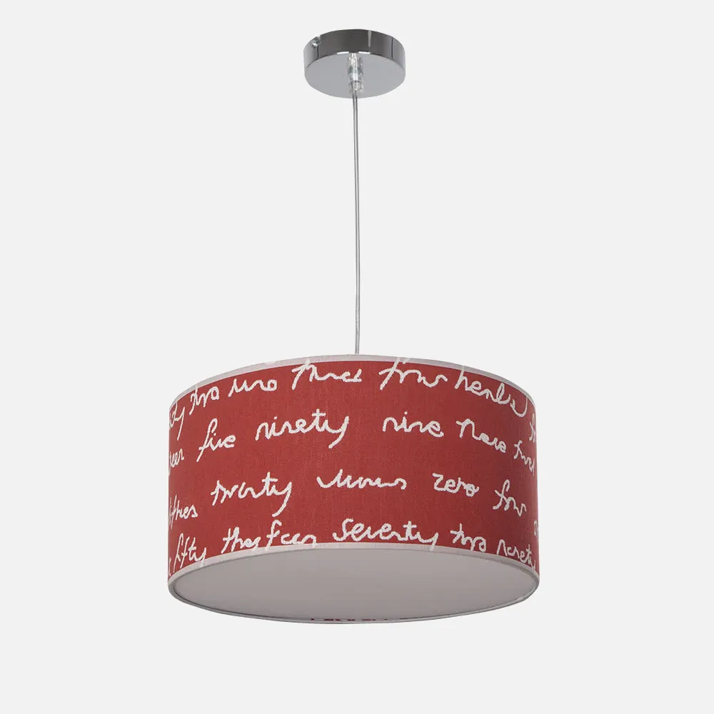Colgante Letters Rojo/blanco 2xe27 Regx35d