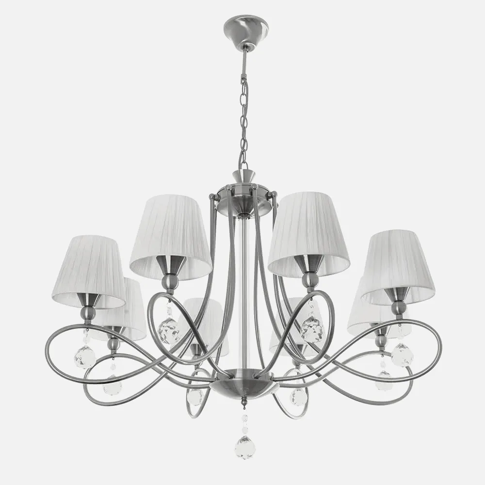 Lampara Ottawa 8xe14 Cromo 72x86d