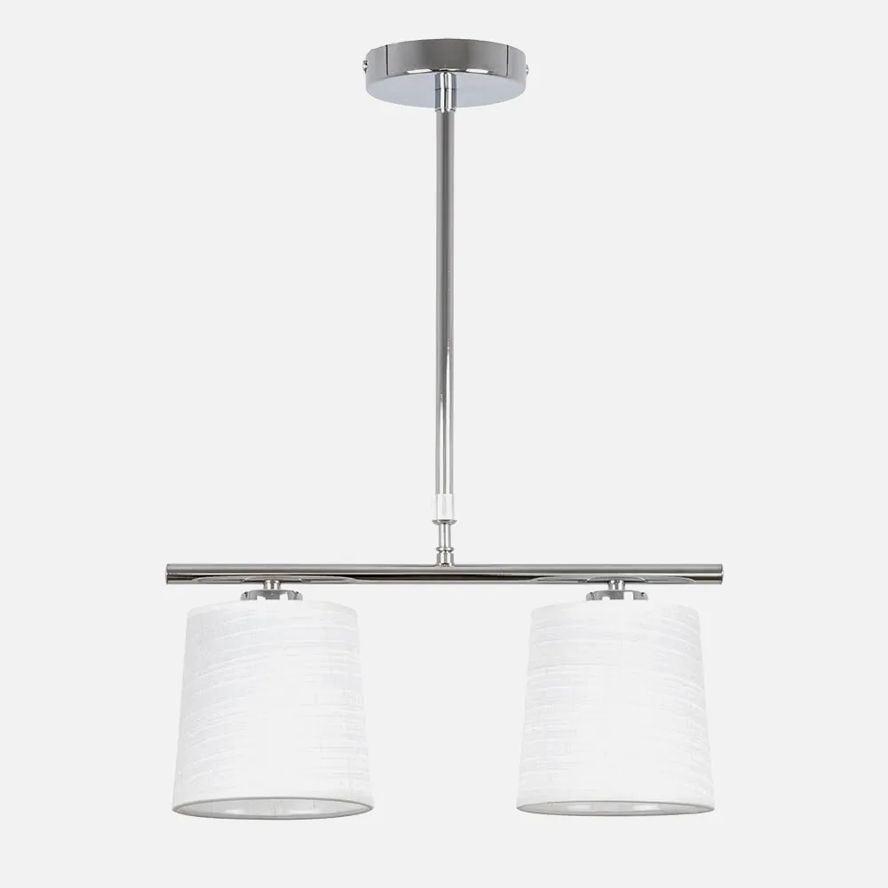 Lampara Serie Poema Blanco/cromo 2xe14 Regx40 