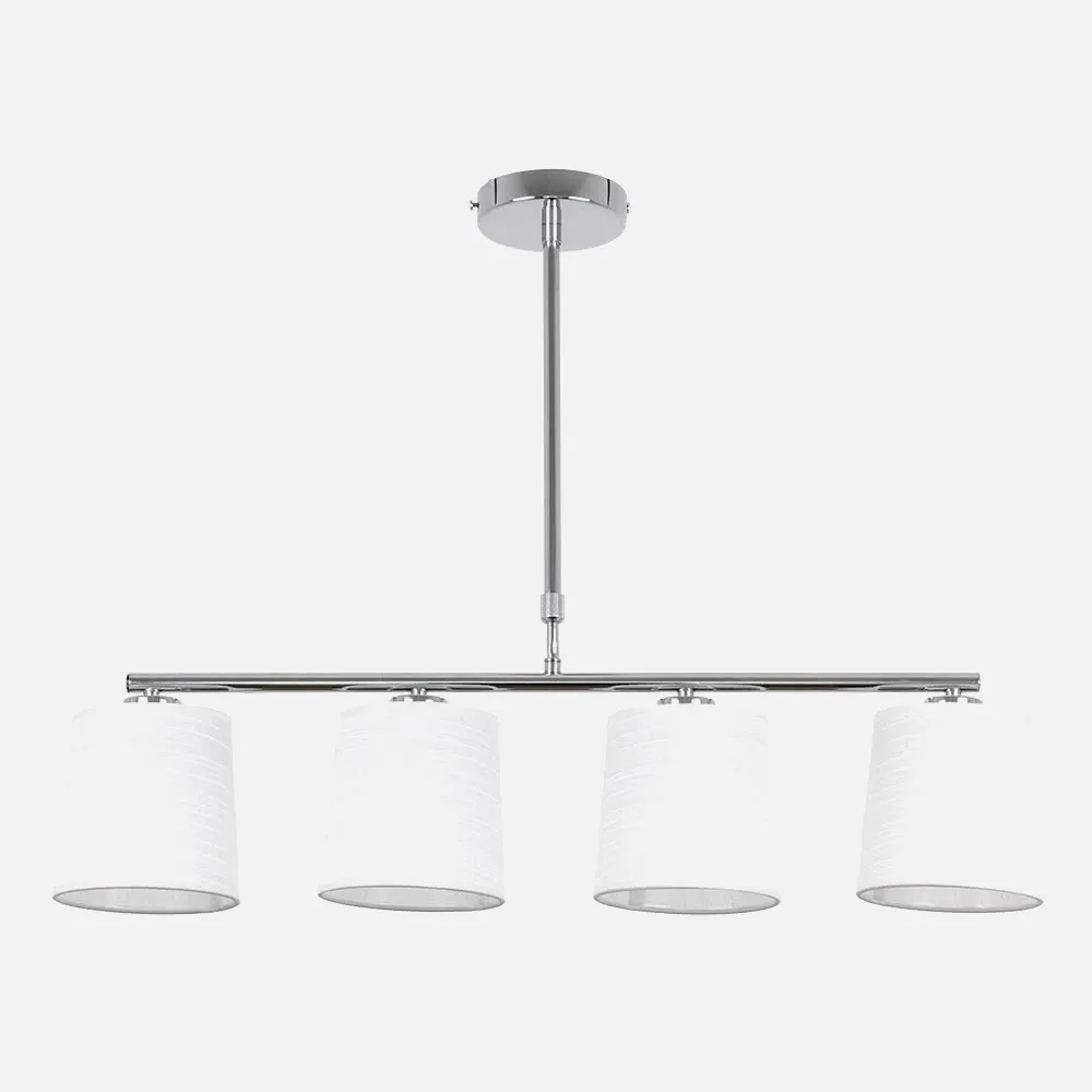Lampara Serie Poema Blanco/cromo 4xe14 Regx75