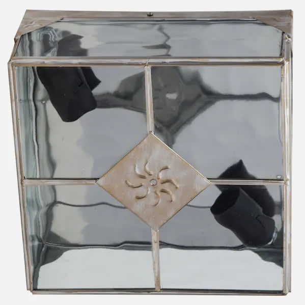 Lâmpada de tecto grande Estepa Gold 2xe27 11x25x25 Cm