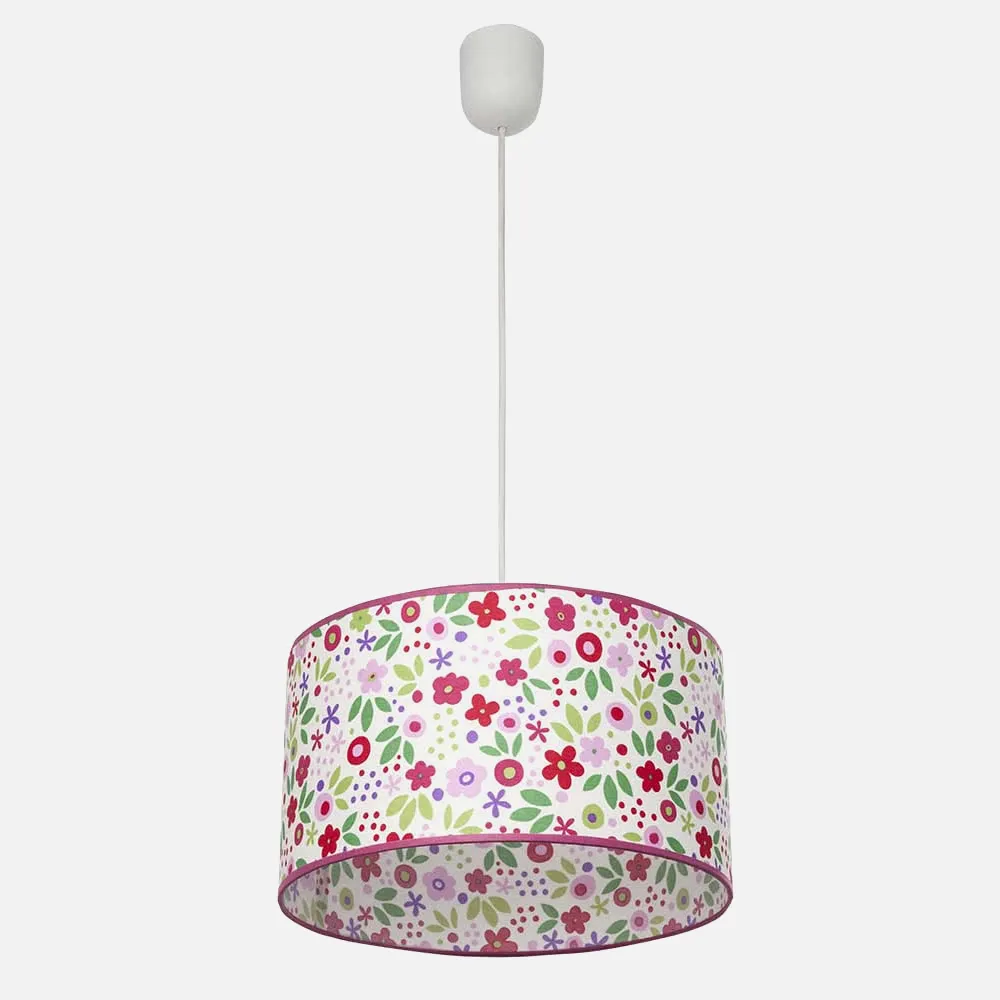 Colgante Bosque Flores De Colores 1xe27 Regx30d
