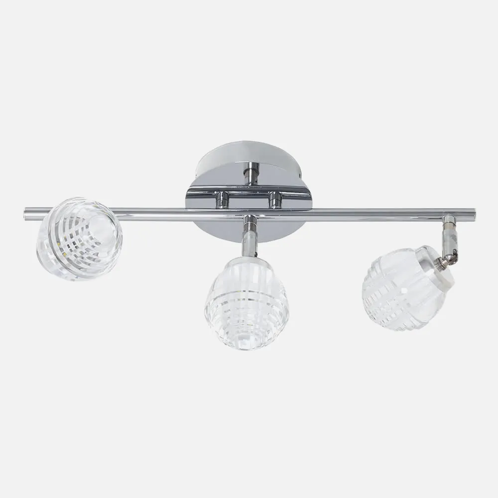 Regleta Virgo Cromo 3x5w Led 1200lm 4000k 17x50x14