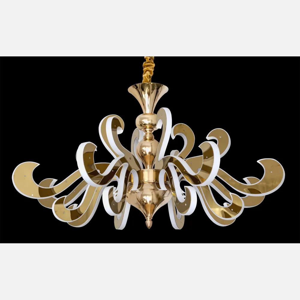 Lampara Led Serie  Fuego 10 L Oro 166w 11620lm 4000k 45x94