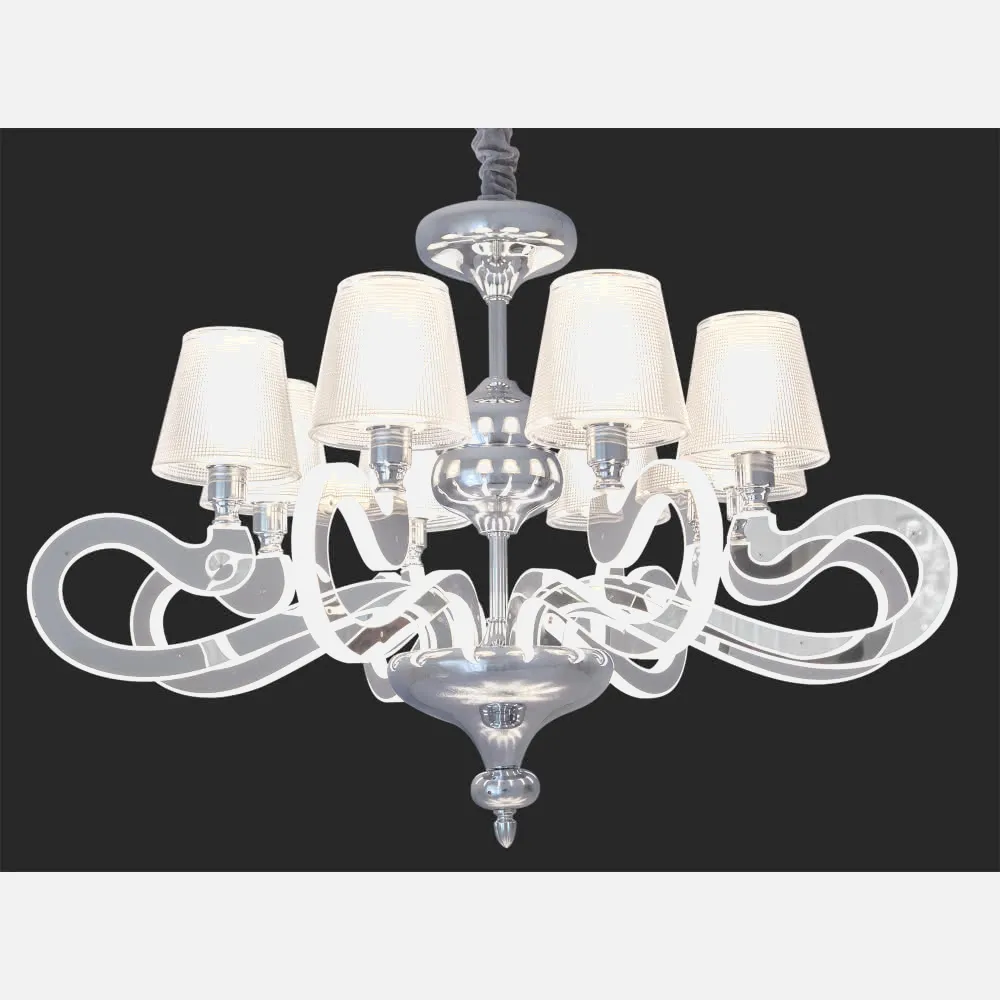 Lampara Led Serie Agua 8l Cromo 52w 3640lm 4000k 60x80