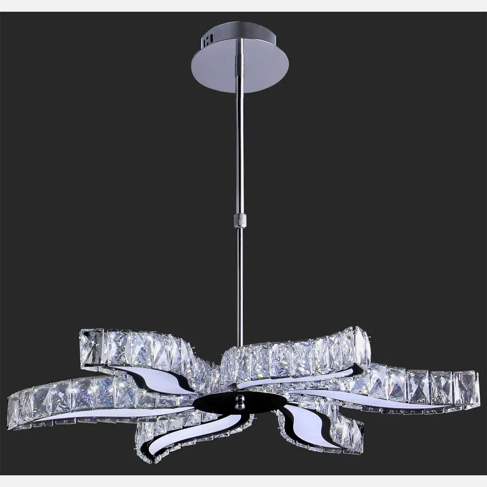 Lampara Led Cristal 6 Brazos  Eclipse 72w 5760 Lm 4000k Regx70d