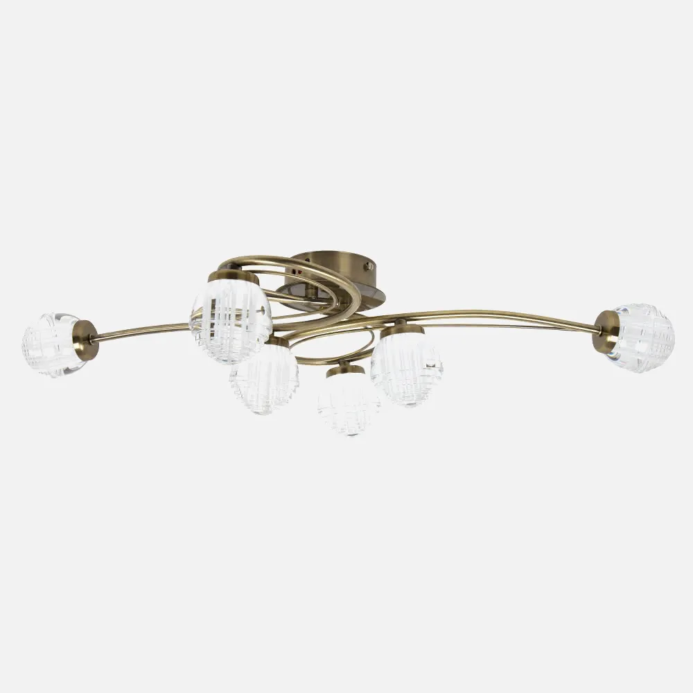 Plafon Virgo Cuero 6x5w Led 2400lm 4000k 18x80