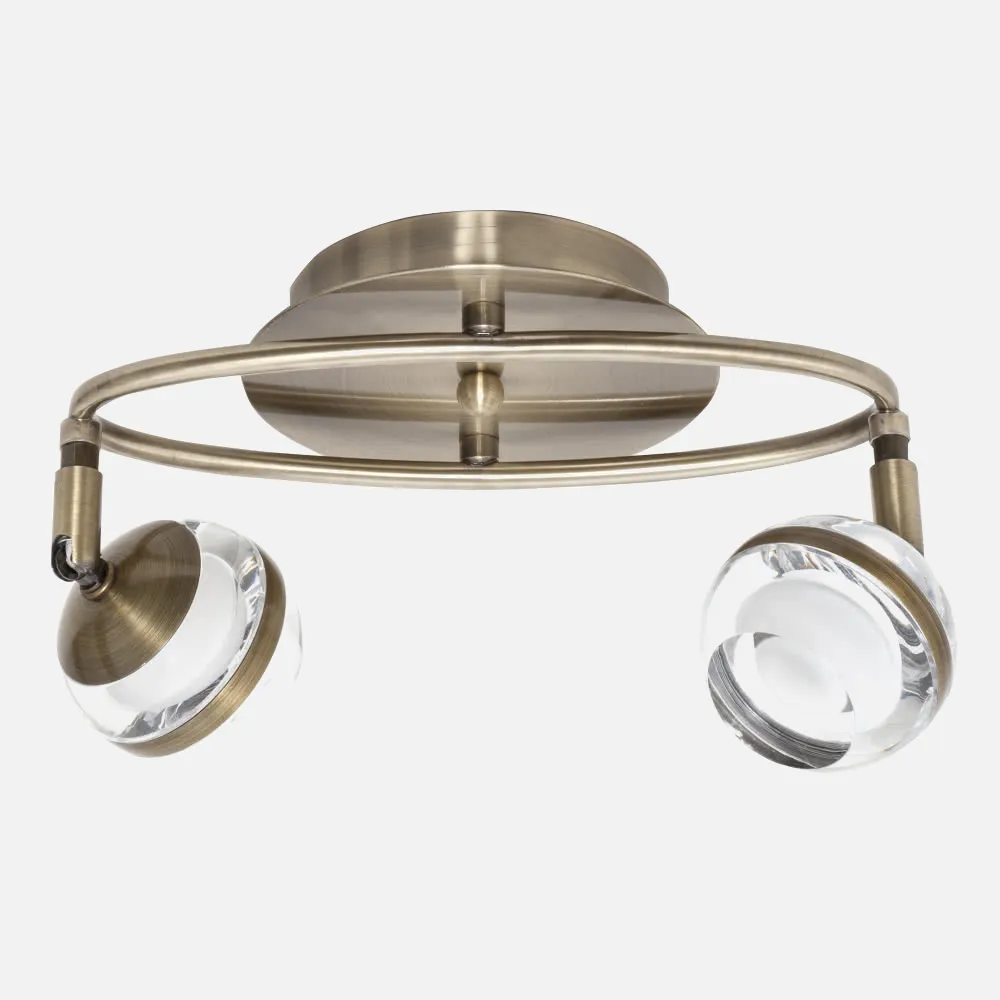 Plafon Maratea Cuero 2x5w Led 800lm 4000k 15x34x16