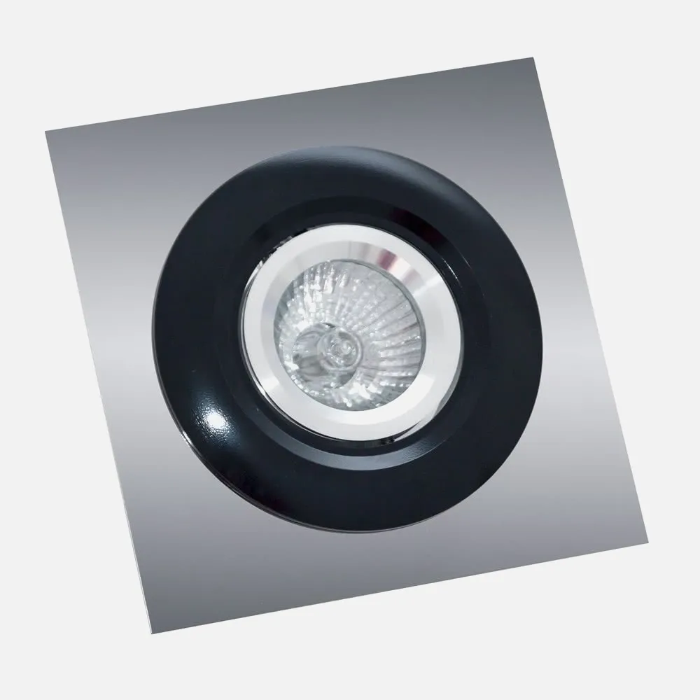 Aro Negro Polifemo Bicel Cuadrado 1xgu10 13x13
