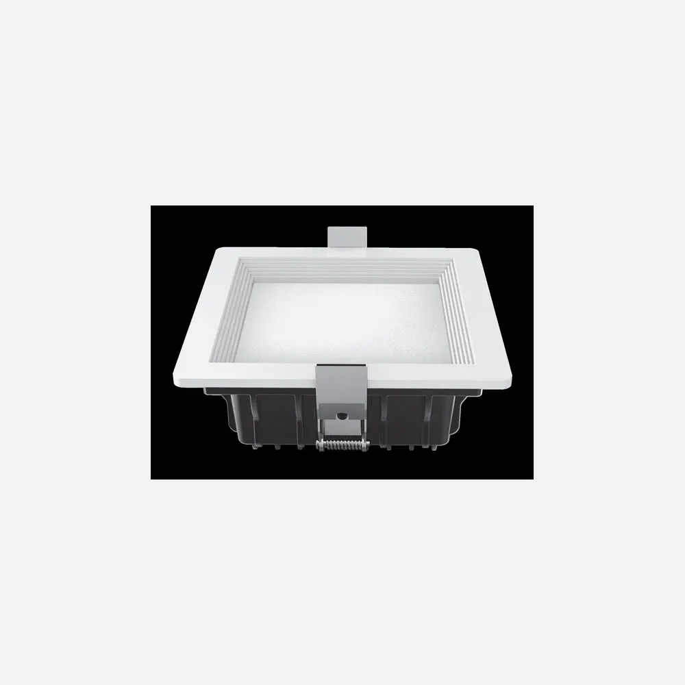 Downlight Led Intego Pro Cuadrado 21w 1130lm 6x14x14  Cm Blanco 6400k Corte 12x12 Cm
