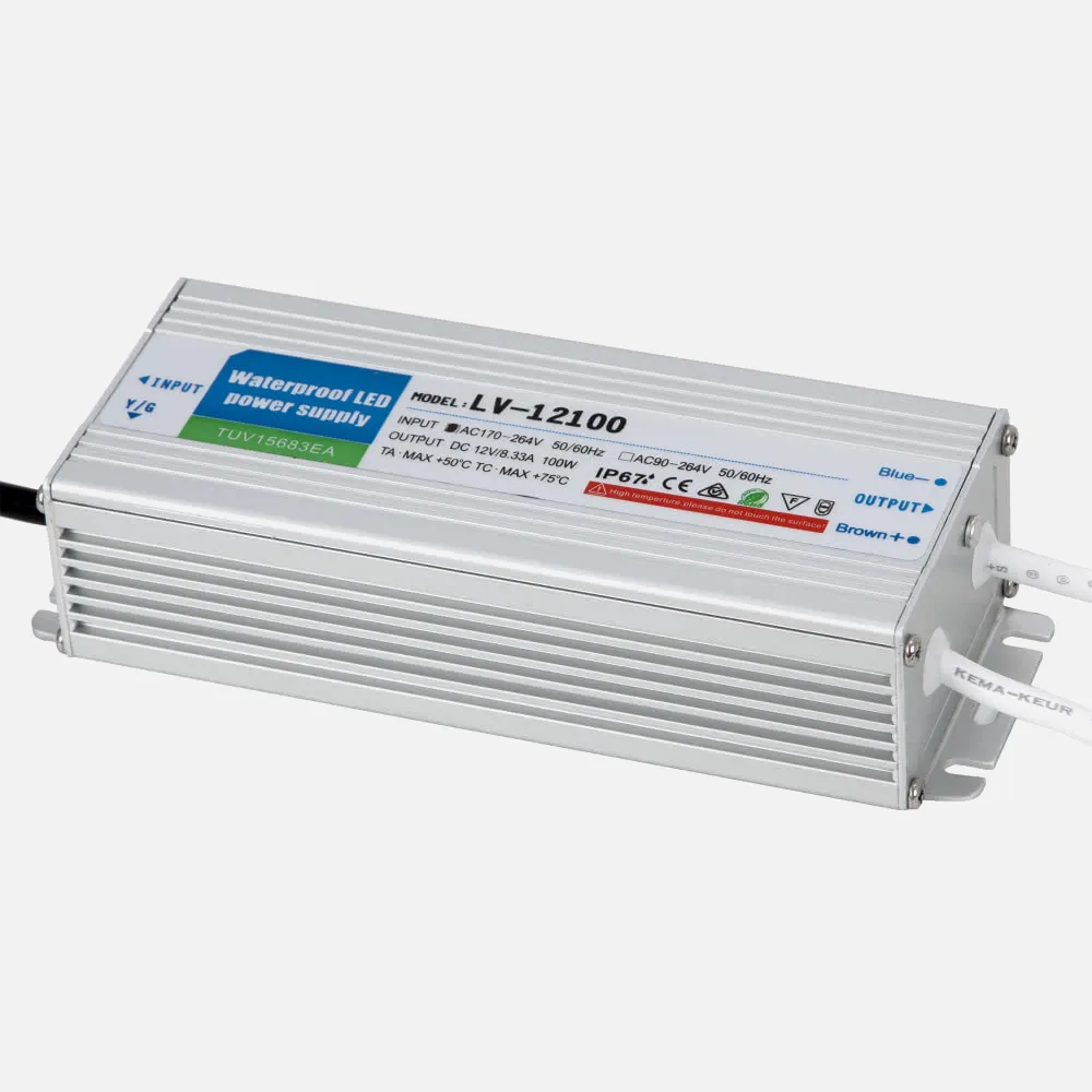 Transformador Estanco 100w 12v Ip67  17,1x6,2x4,1