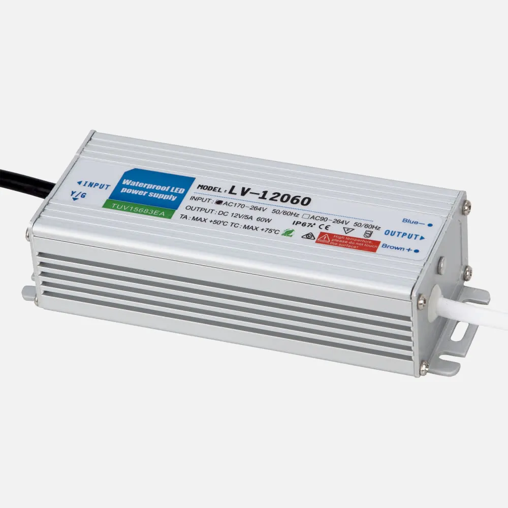 Transformador Estanco 60w 12v Ip67  15,1x5,3x3,5