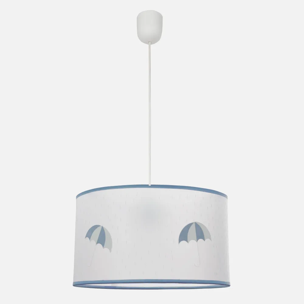 Colgante Lluvia 1xe27 Celeste Regx30d