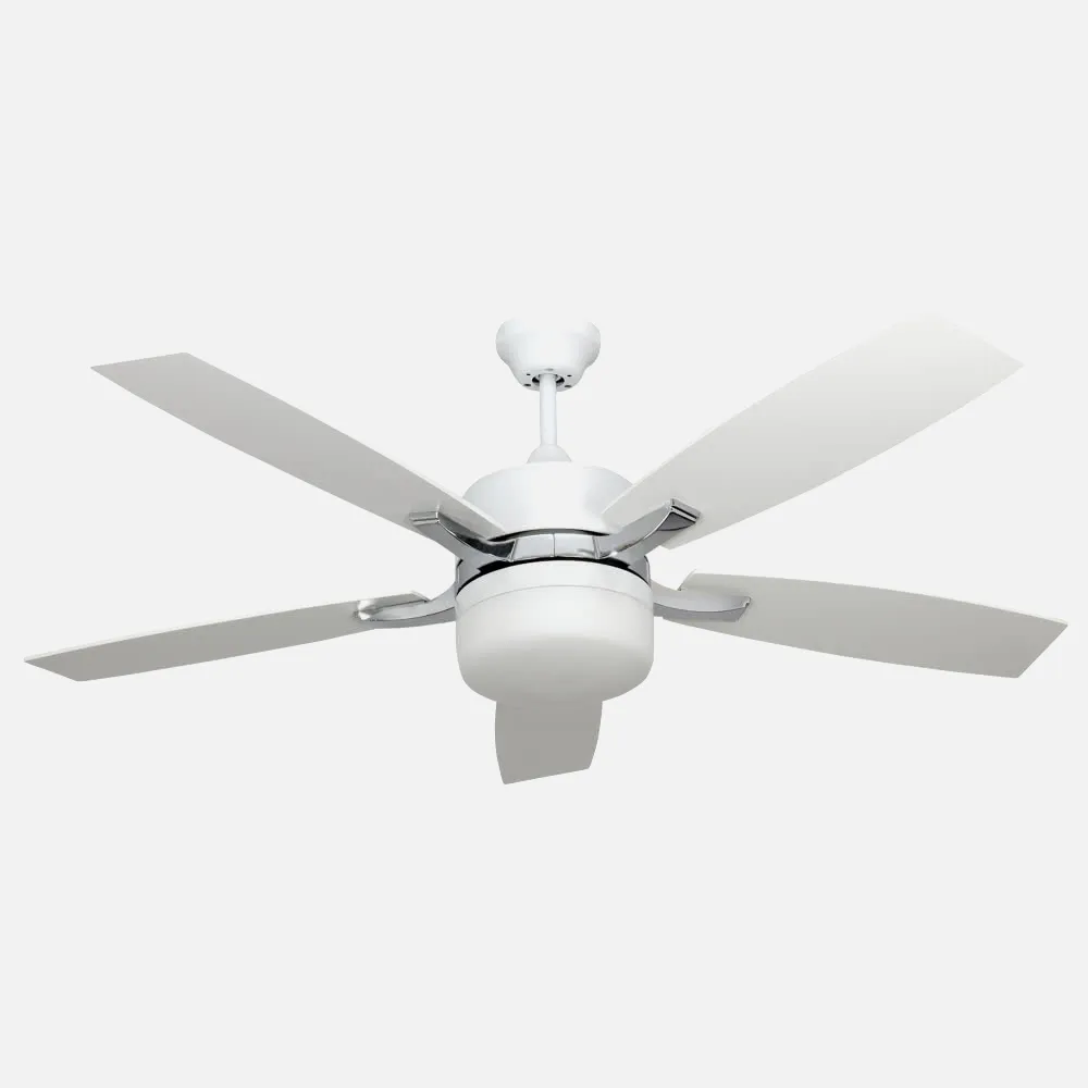 Ventilador Blanco Menfis 5 Aspas Blancas 2xe27 132d Control Remoto