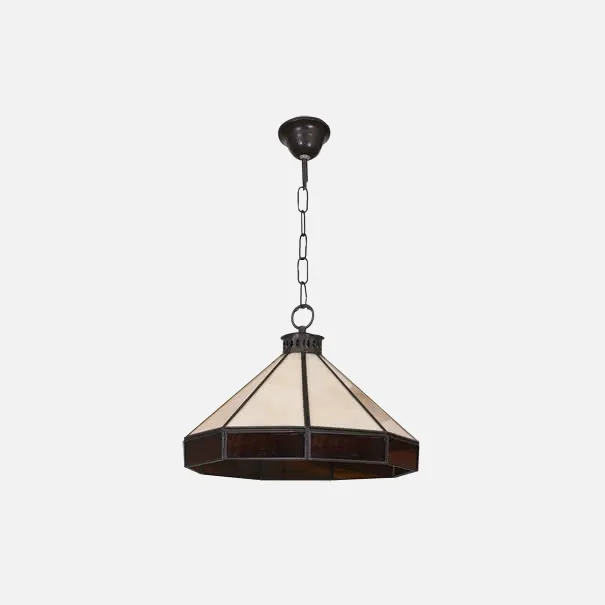 005792915 - Colgante Peq.Adarve 1xe27 Negro/beis/marron  Regx30x30 Cm 